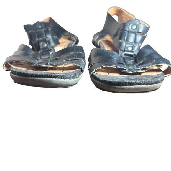 Baretraps Reeta Gladiator Sandals 10M Black Leather Upper Stylish & Comfortable - Picture 3 of 10